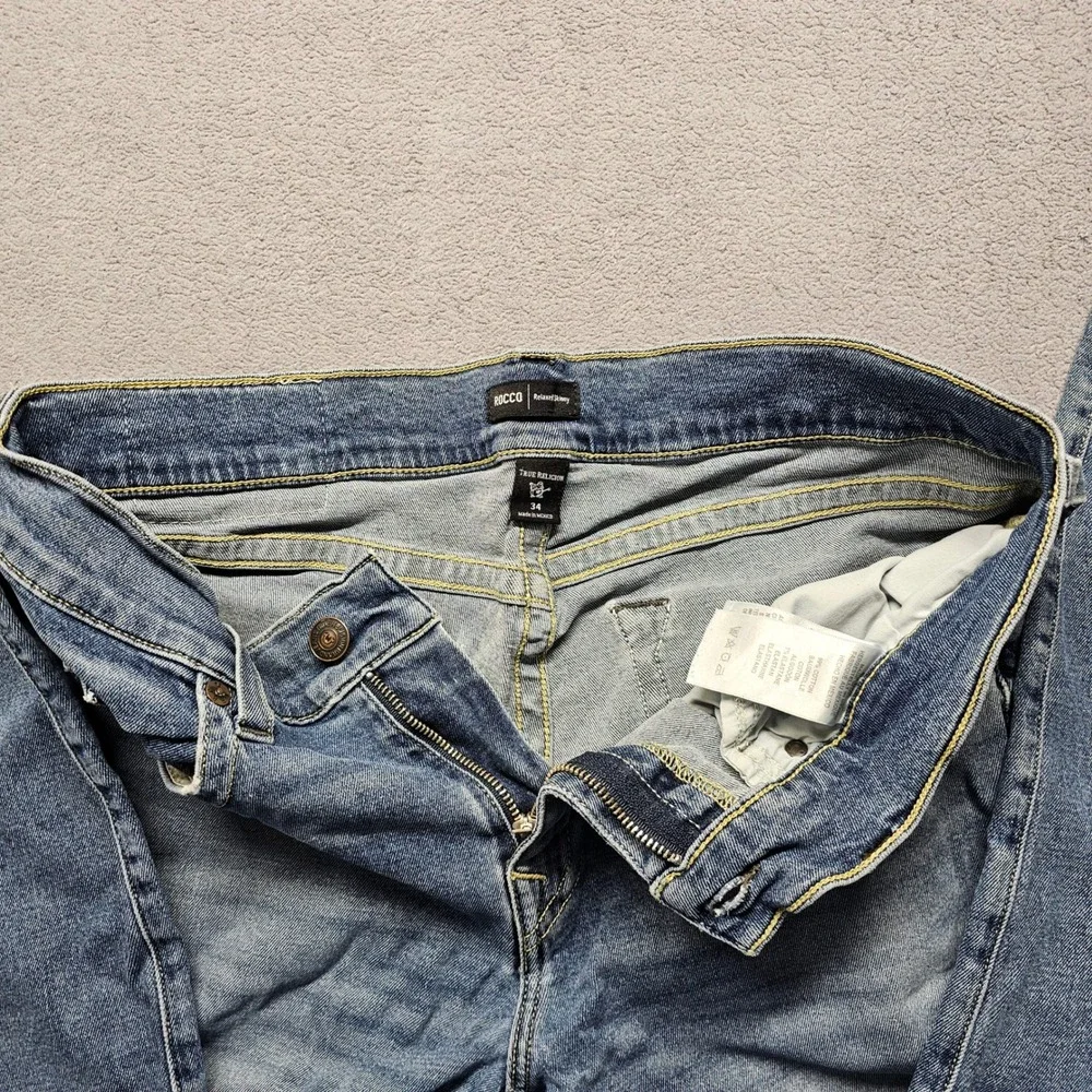 True Religion Rocco Relaxed Skinny Mens Size 34 Blue Jeans Stretch Denim Casual